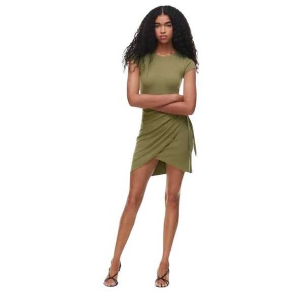 Wilfred Dresses & Skirts - Aritzia Wilfred Lune Olive Green Mini Dress Medium
